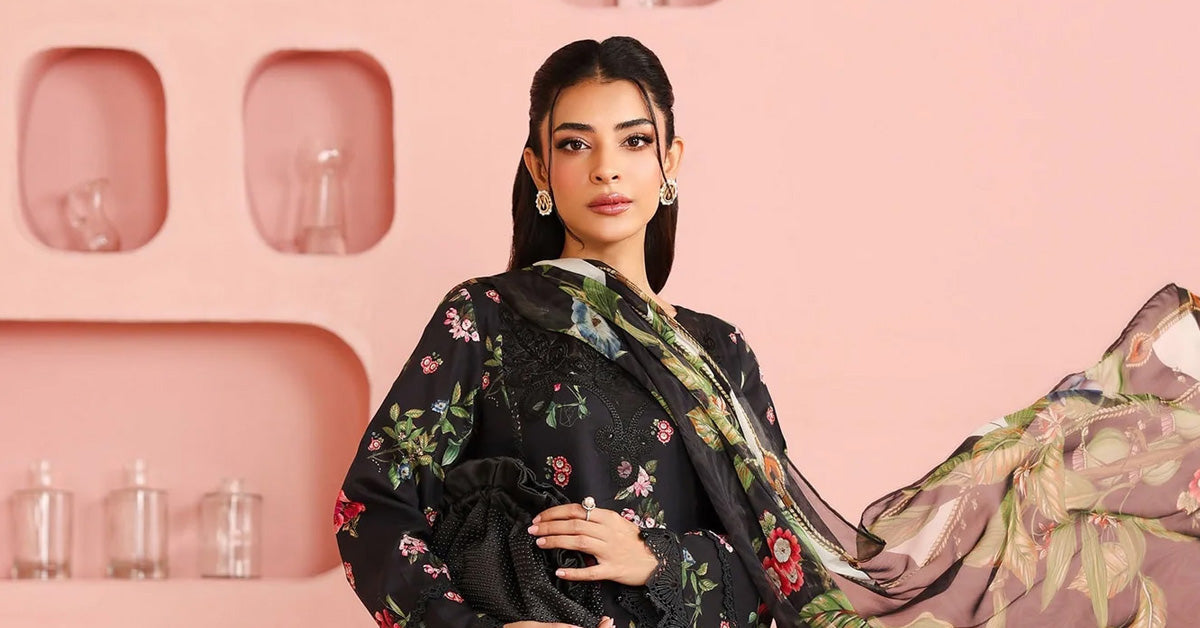 3 Piece Embroidered Cambric Suit