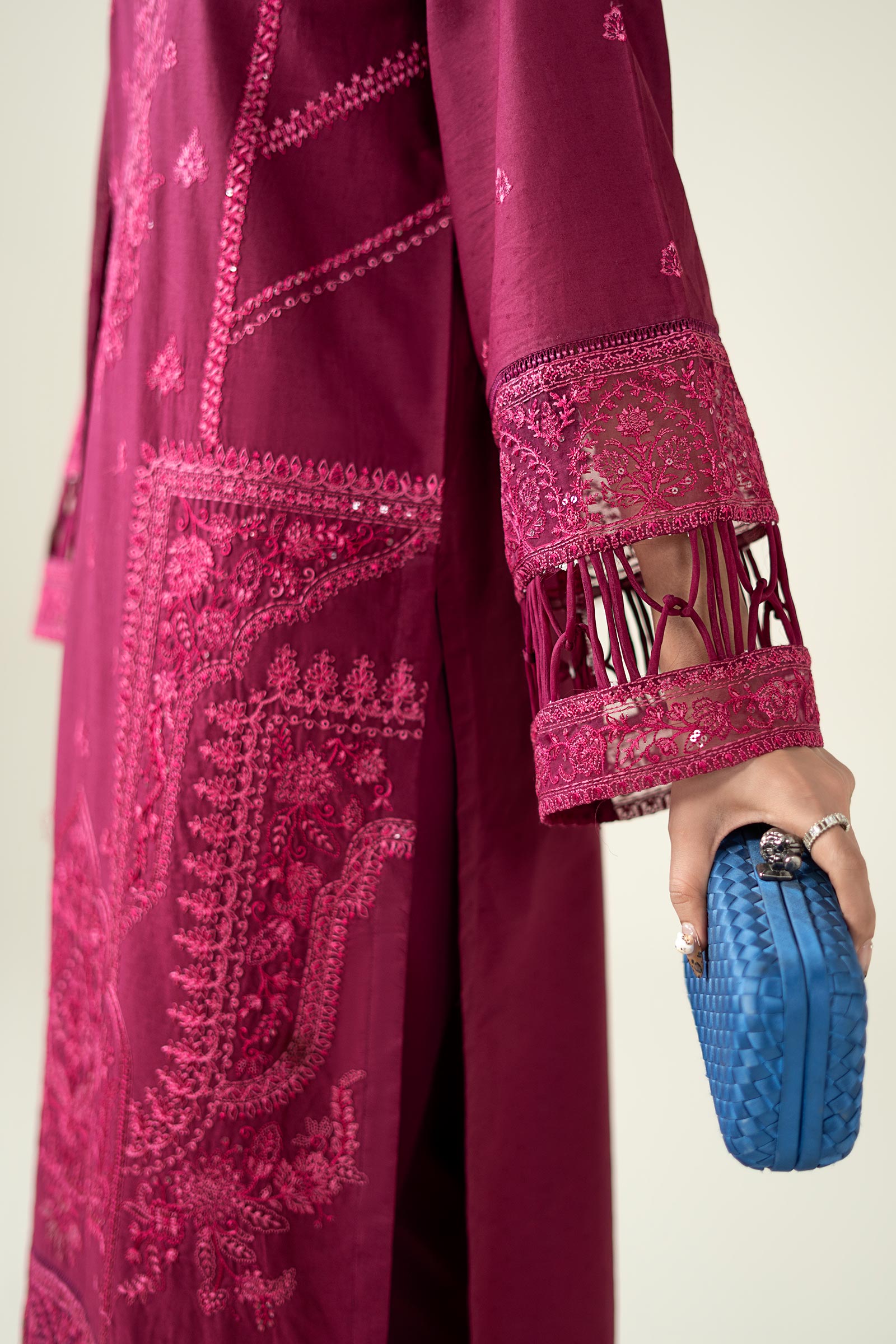 3 Piece Embroidered Dobby Suit