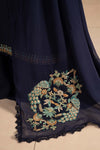 3 Piece Embroidered Raw Silk Suit