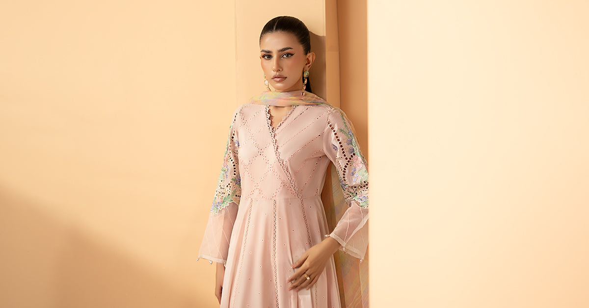 3 Piece Embroidered Dobby Lawn Suit