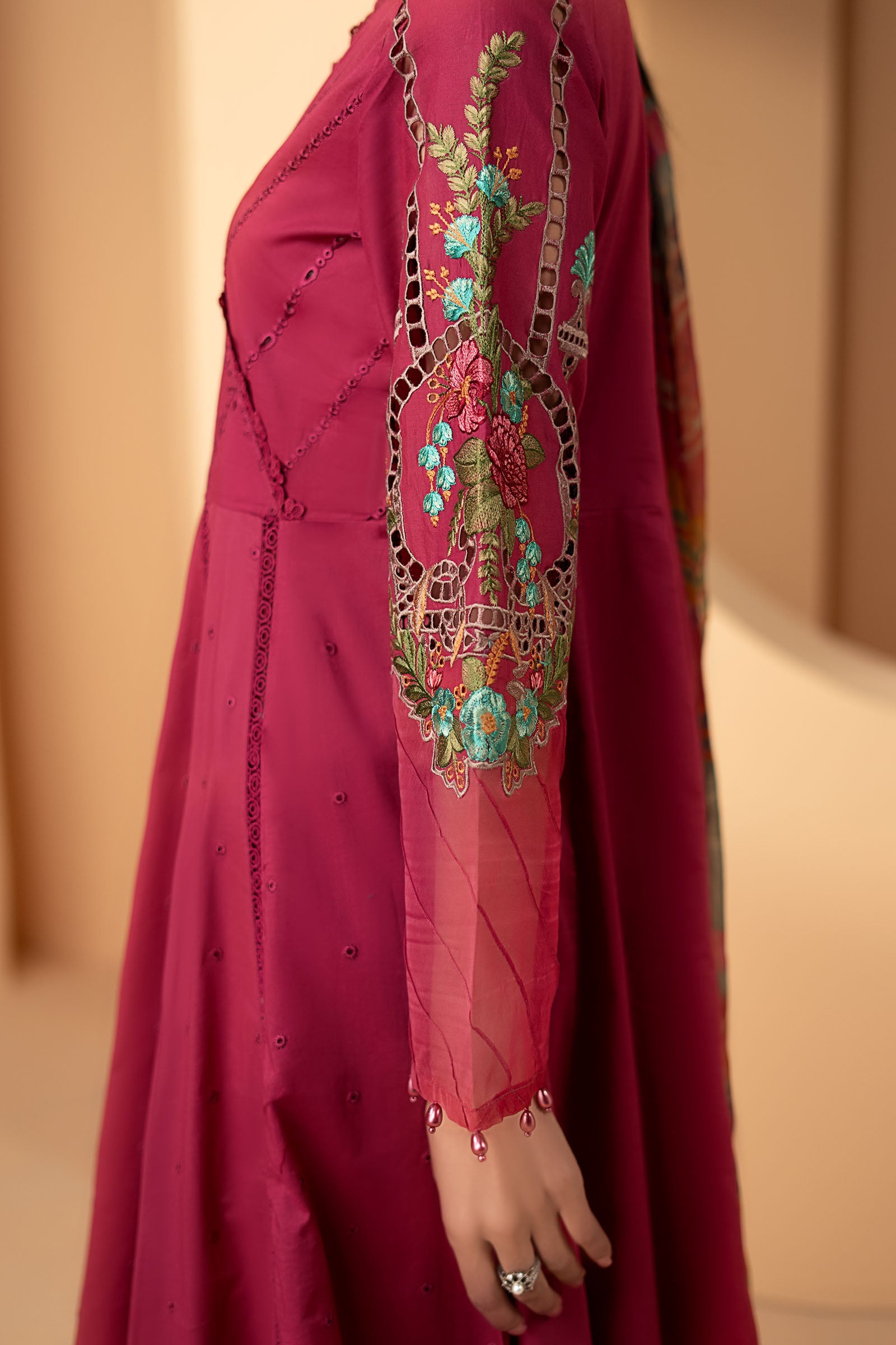 3 Piece Embroidered Dobby Lawn Suit