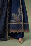 3 Piece Embroidered Paper Cotton Suit
