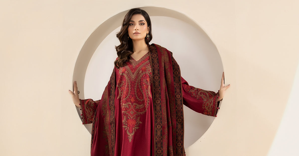 3 Piece Embroidered Linen Suit