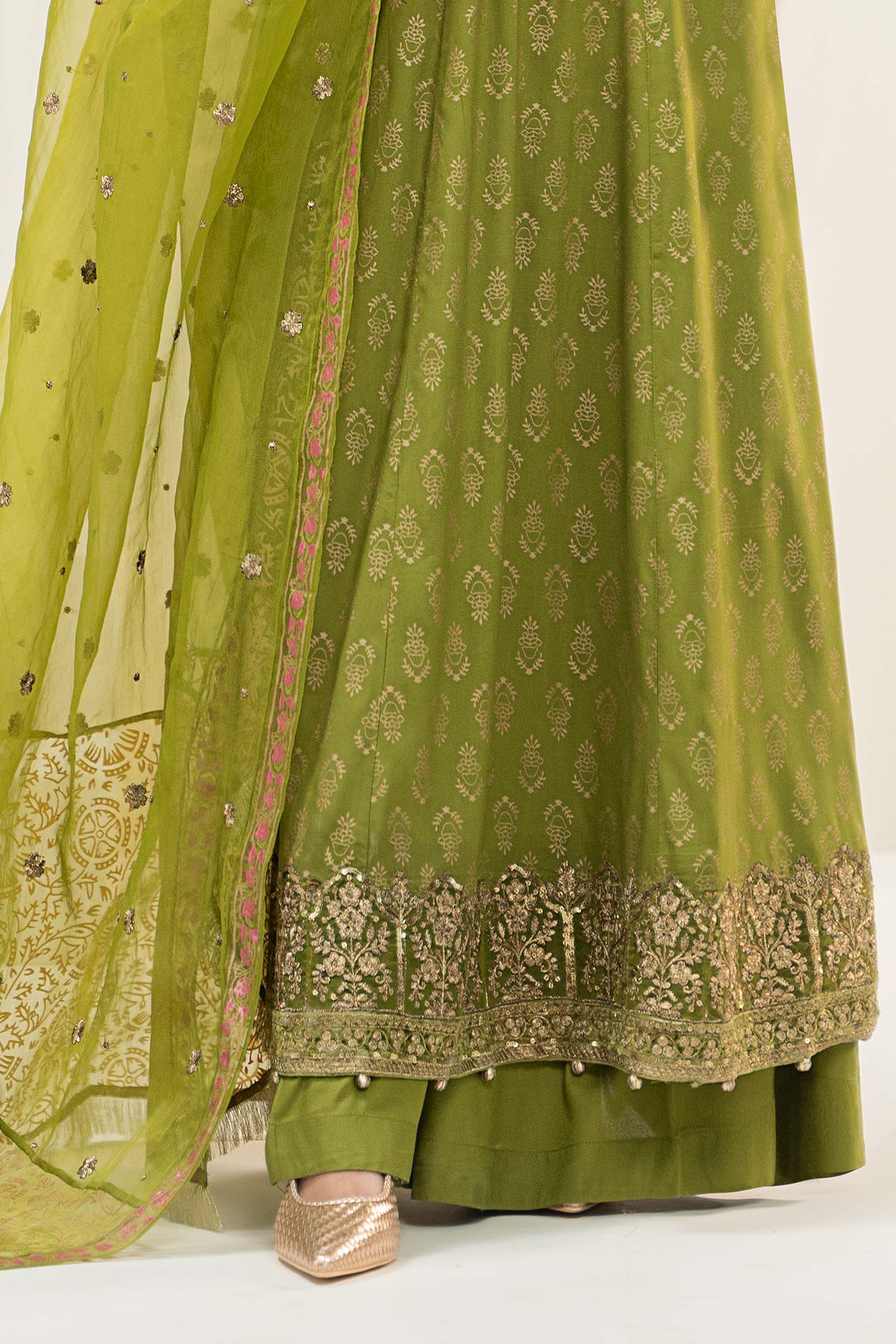 3 Piece Embroidered Linen Suit