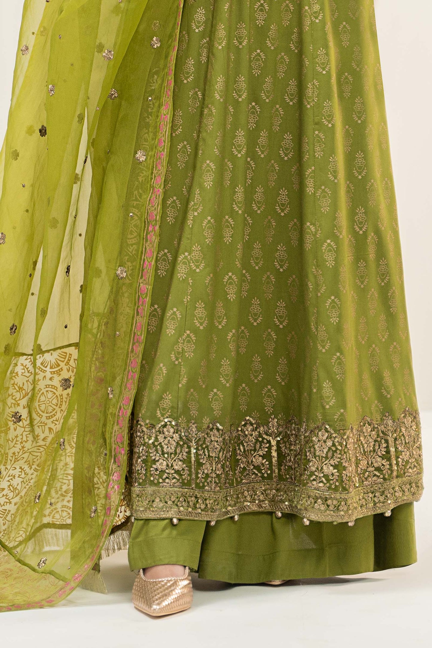 3 Piece Embroidered Linen Suit