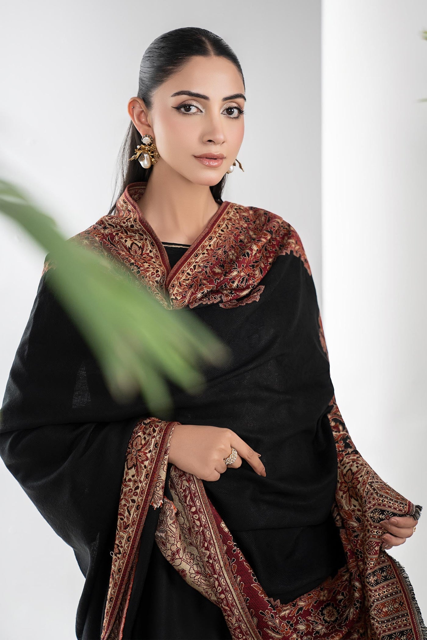 3 Piece Embroidered Linen Suit