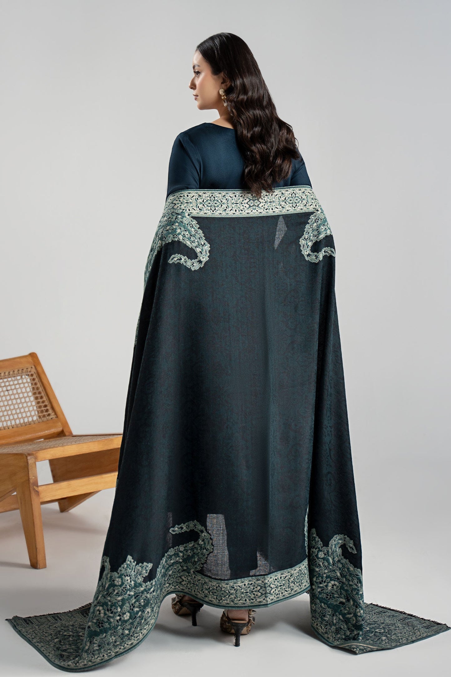 3 Piece Embroidered Marina Twill  Suit