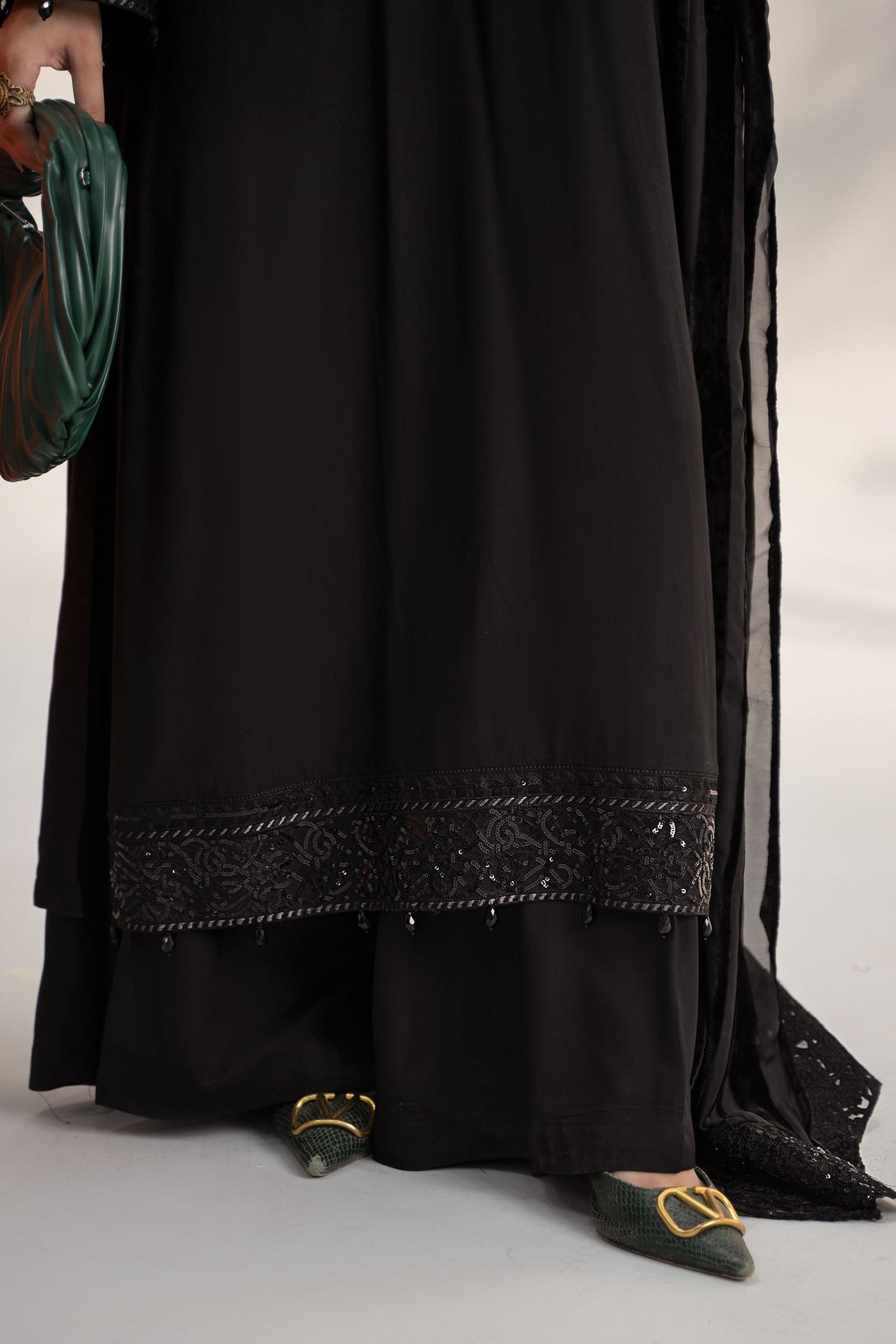 3 Piece Embroidered Linen Suit | DW-W24-103