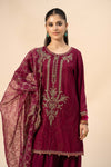 3 Piece Embroidered Linen Suit