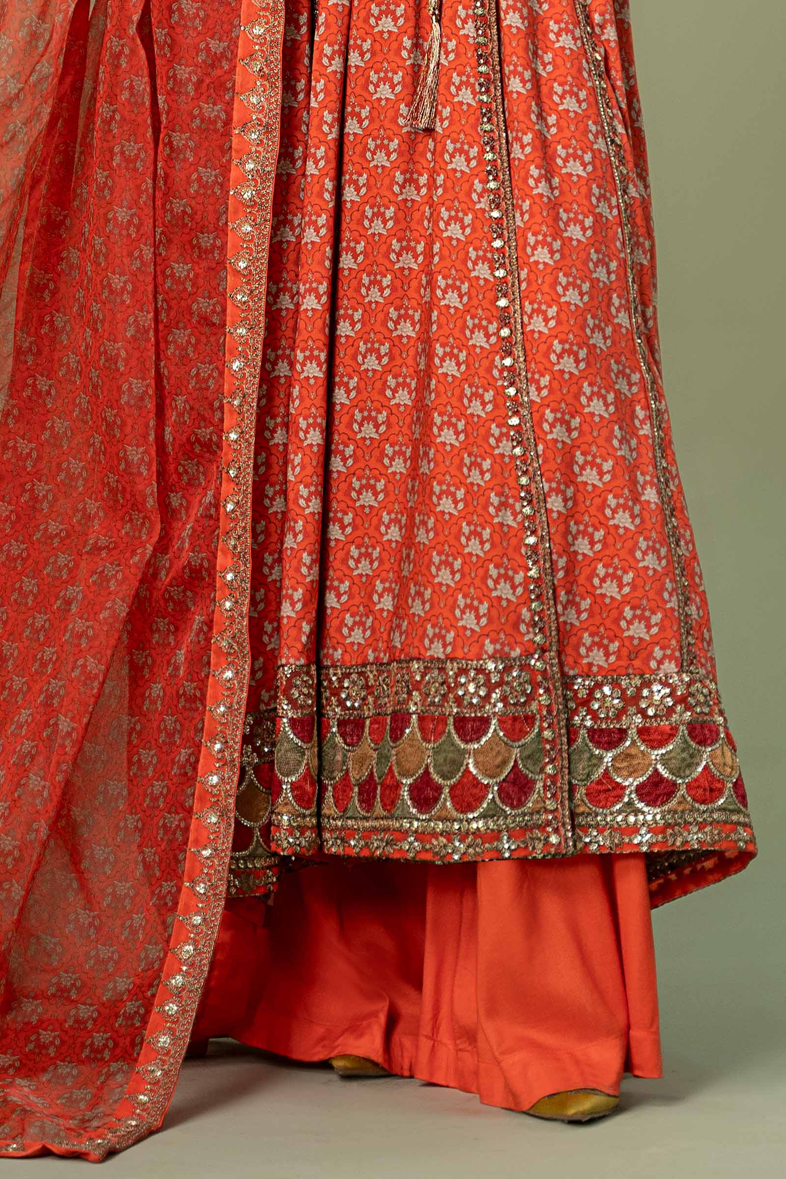 3 Piece Embroidered Linen Suit