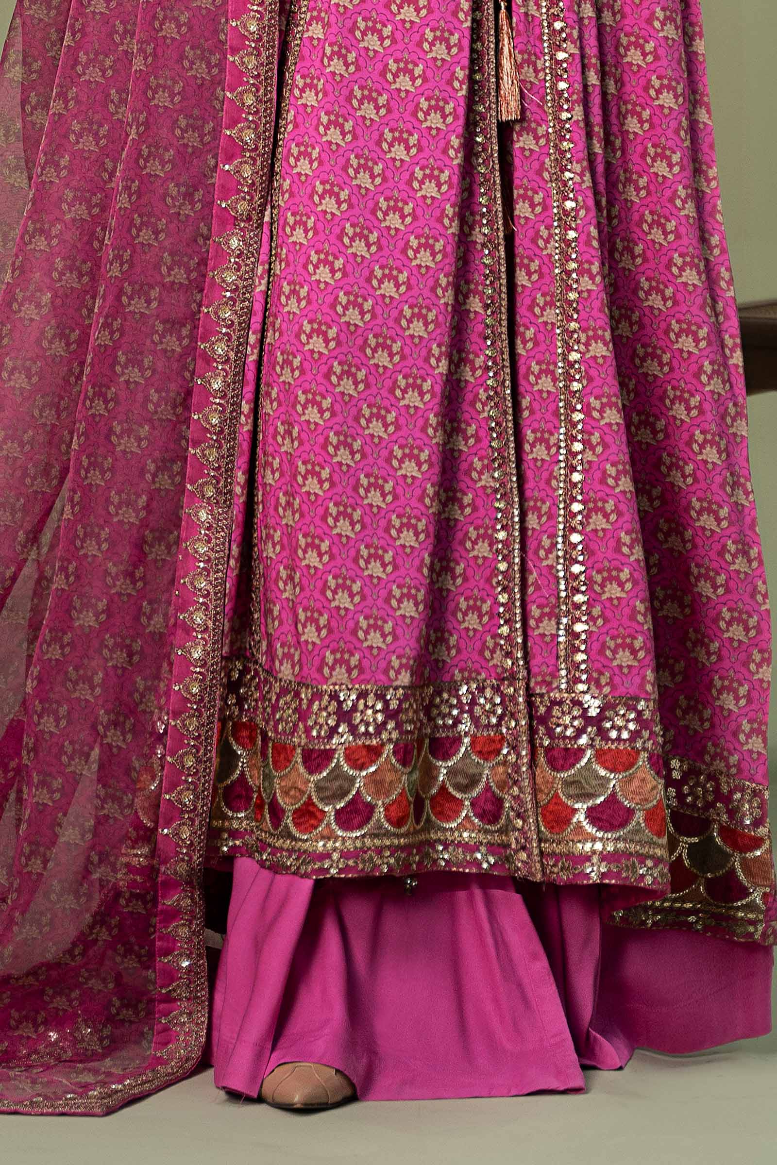 3 Piece Embroidered Linen Suit