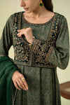 3 Piece Printed Linen Suit