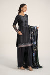 3 Piece Embroidered Linen Suit