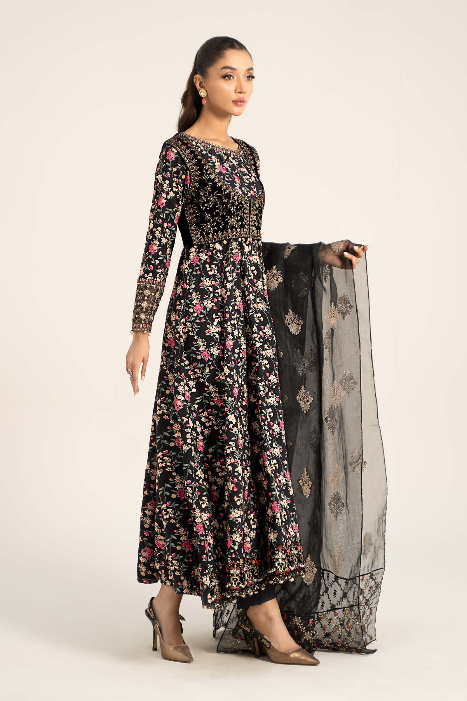 3 Piece Embroidered Linen Suit