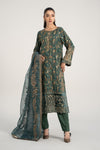 3 Piece Embroidered Plush Suit
