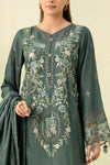 3 Piece Embroidered Linen Suit