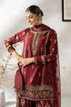 3 Piece Embroidered Linen Suit
