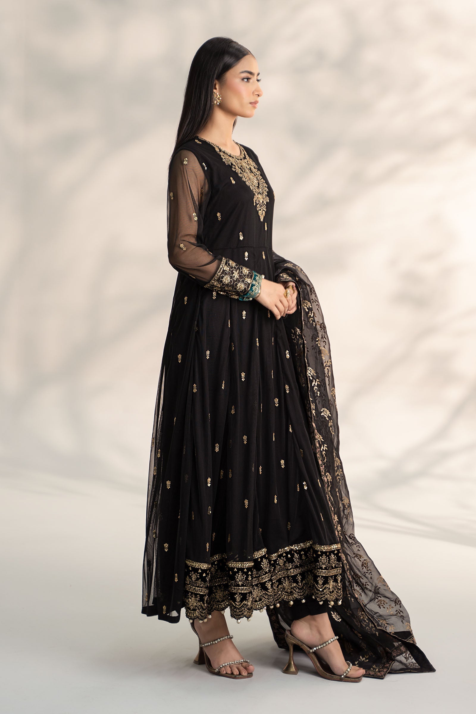 3 Piece Embroidered Linen Suit
