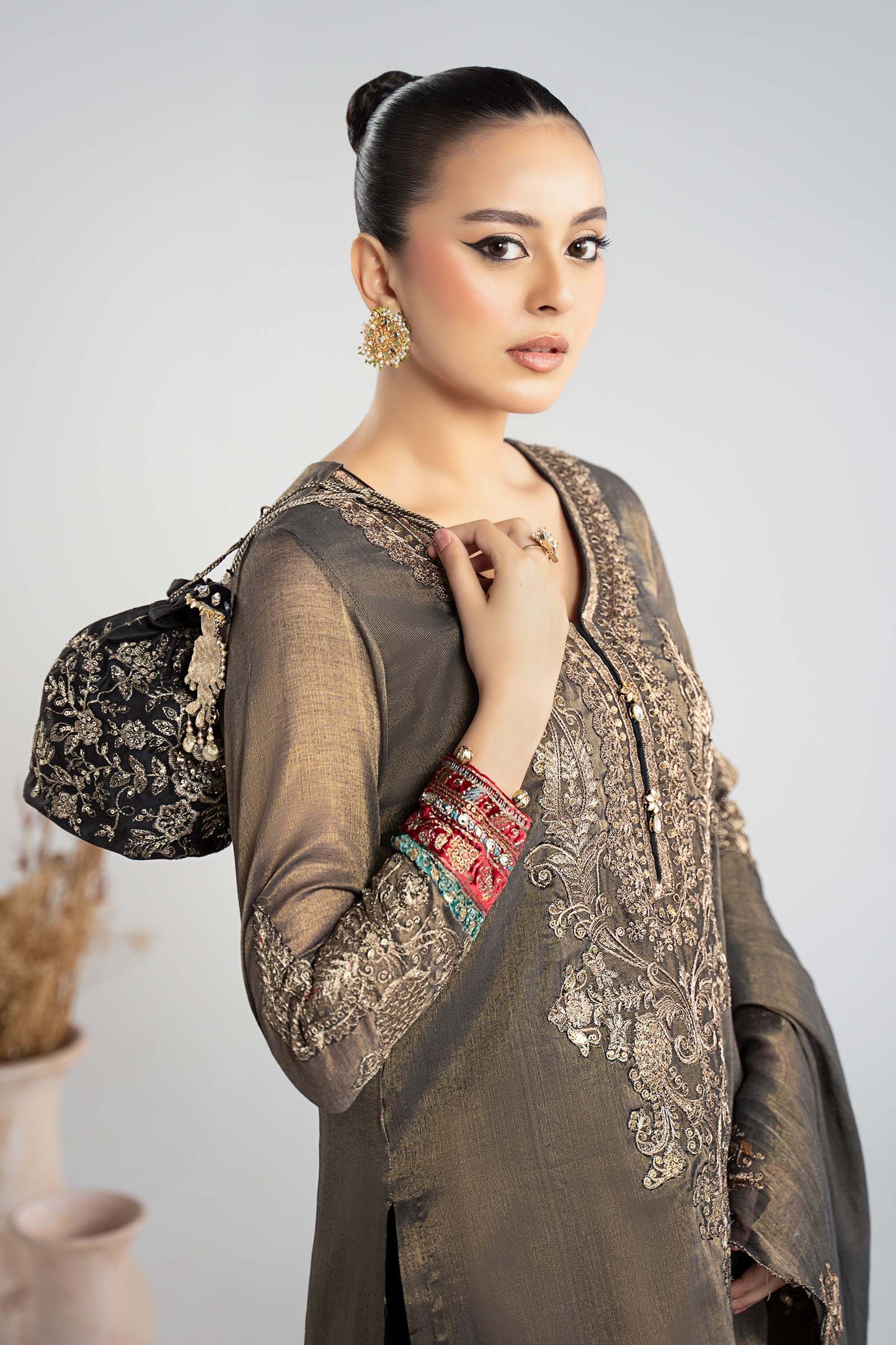 3 Piece Embroidered Masoori Suit