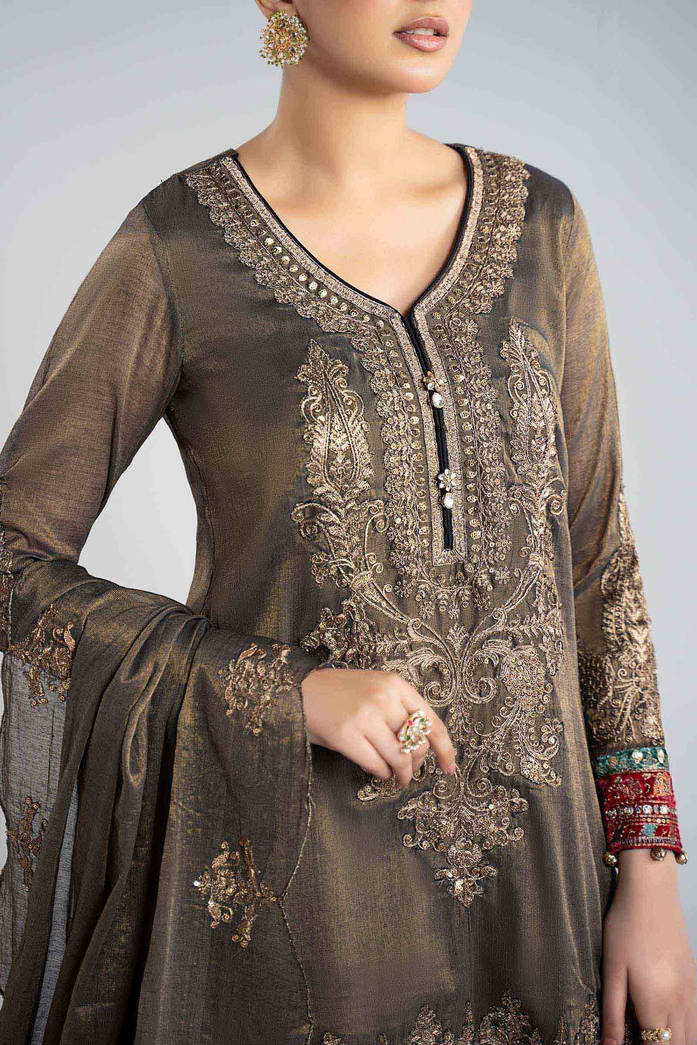 3 Piece Embroidered Masoori Suit