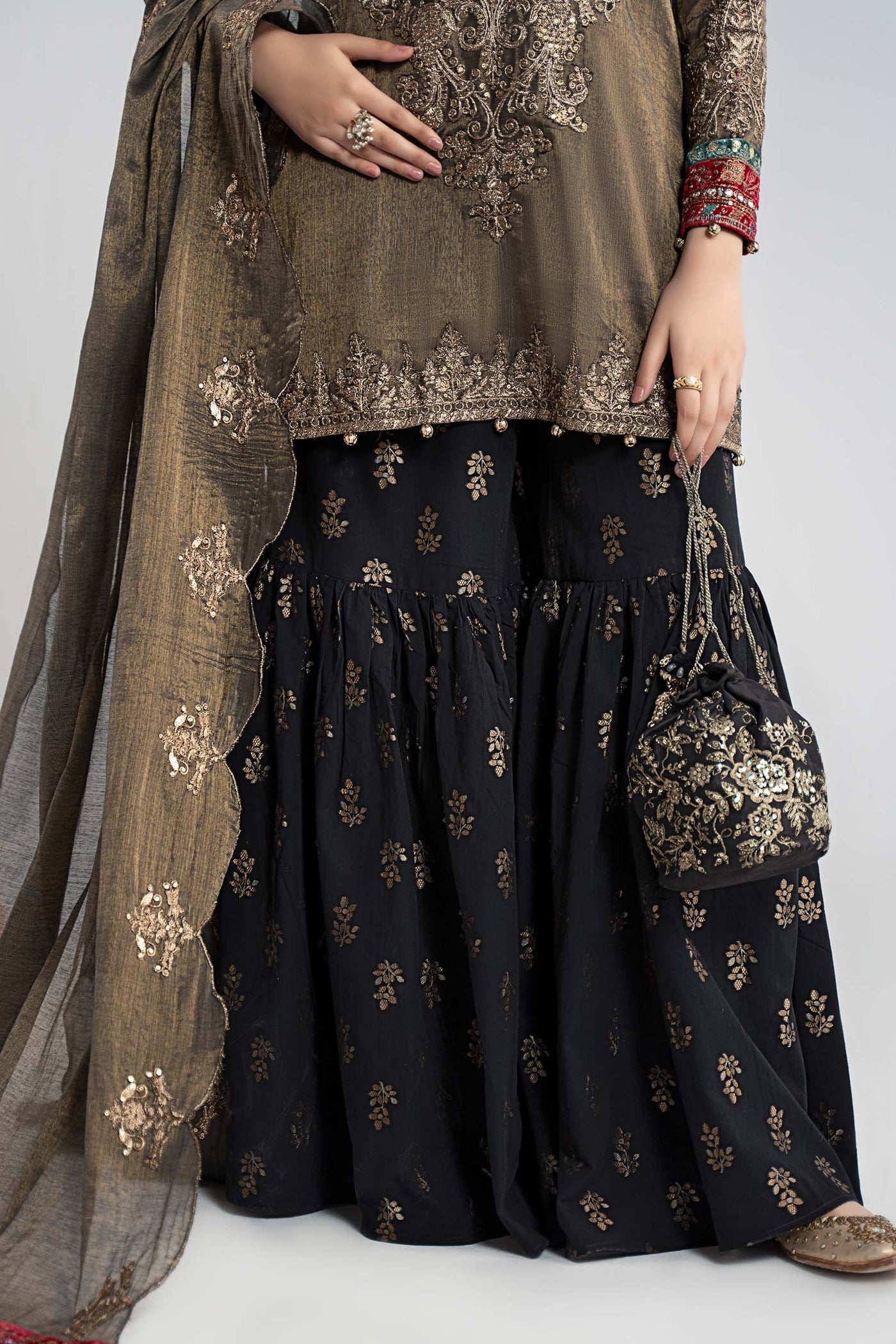 3 Piece Embroidered Masoori Suit