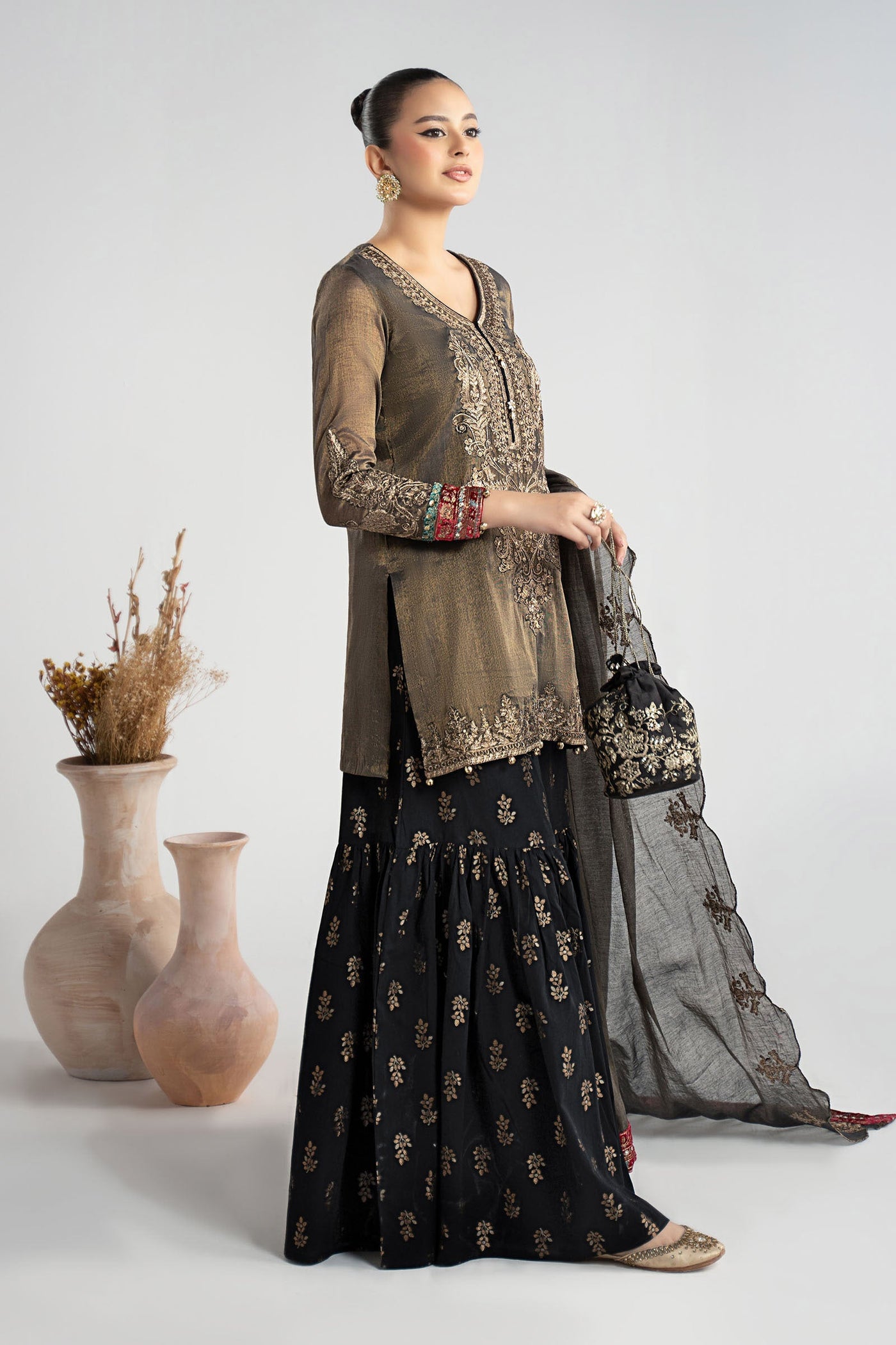 3 Piece Embroidered Masoori Suit
