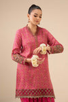 2 Piece Embroidered Raw Silk Suit