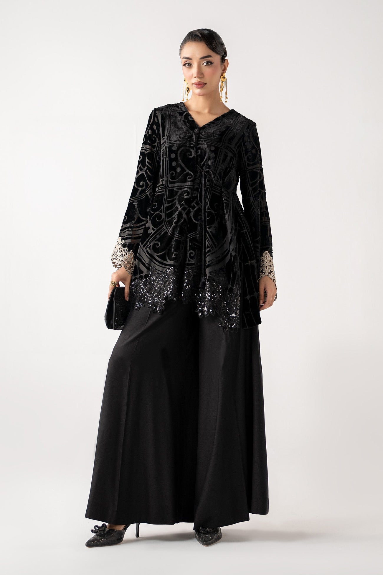 3 Piece Embroidered Palachi Suit