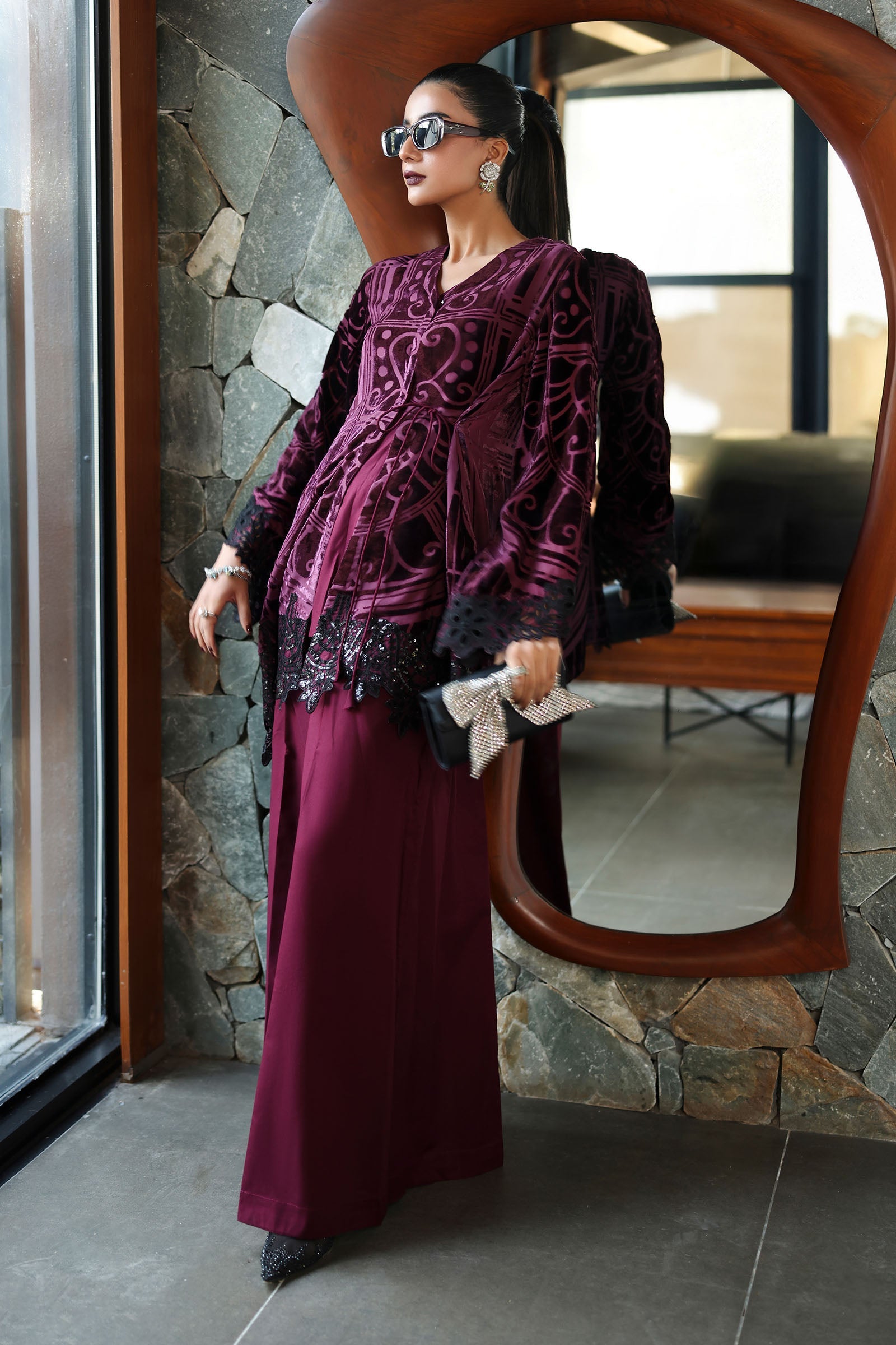 3 Piece Embroidered Palachi Suit