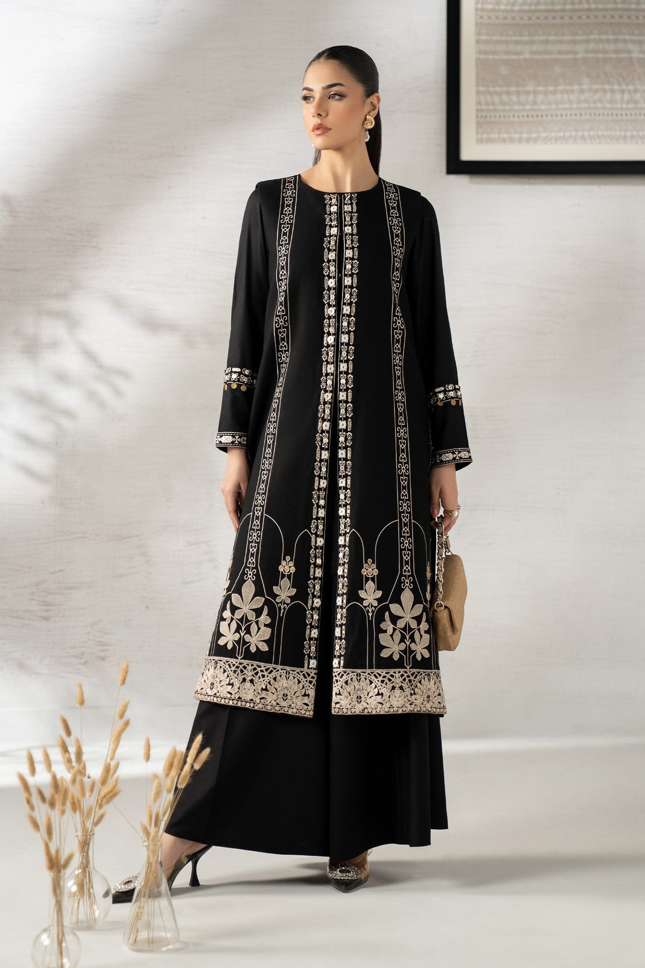 3 Piece Embroidered Khaddar Suit