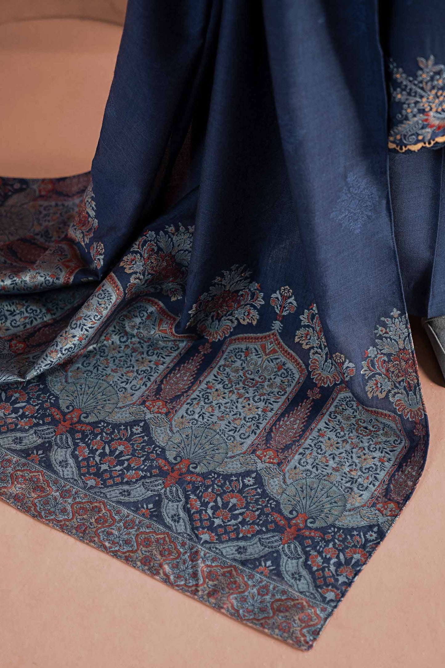 3 Piece Embroidered Jacquard Khaddar Suit
