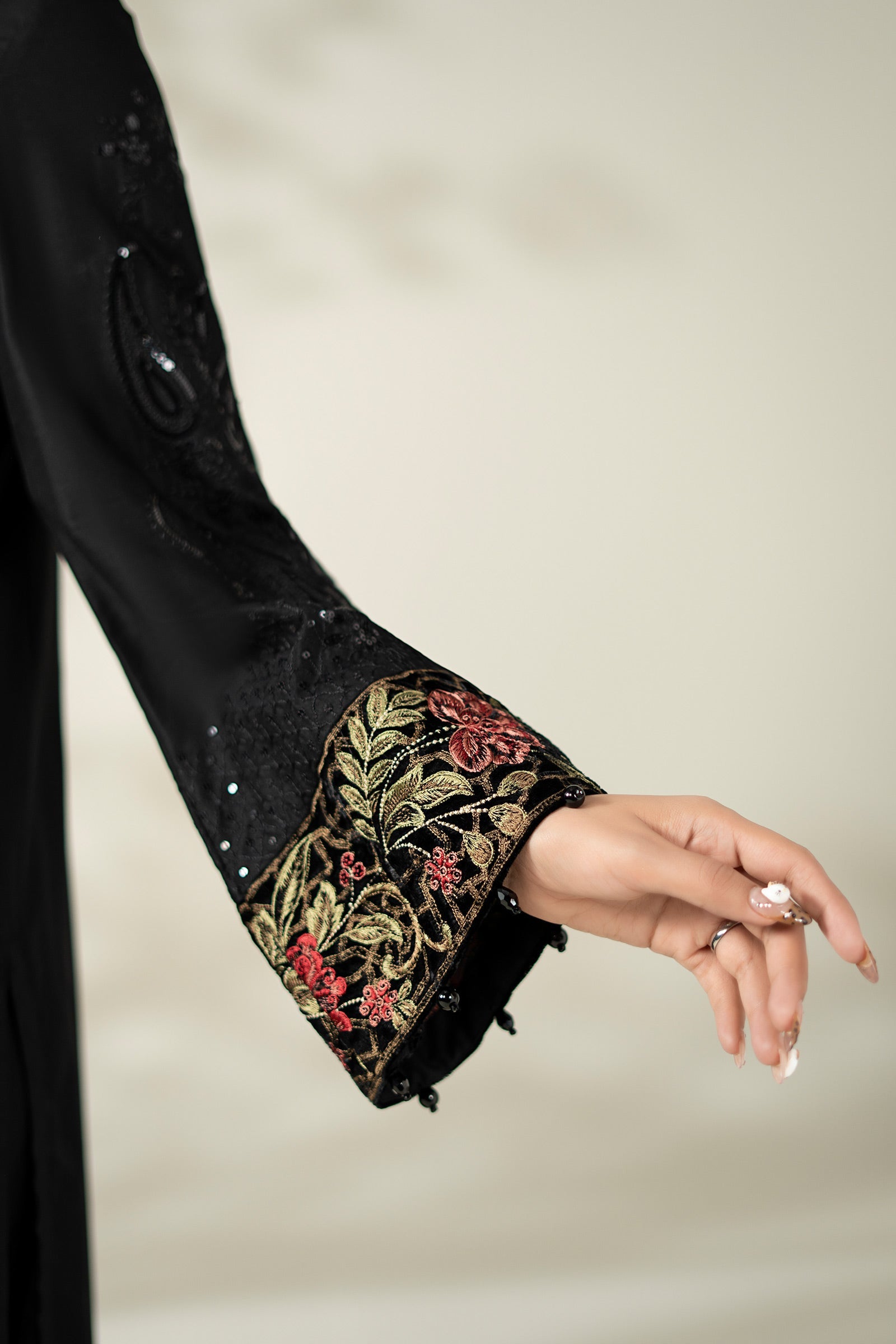 3 Piece Embroidered Linen Suit