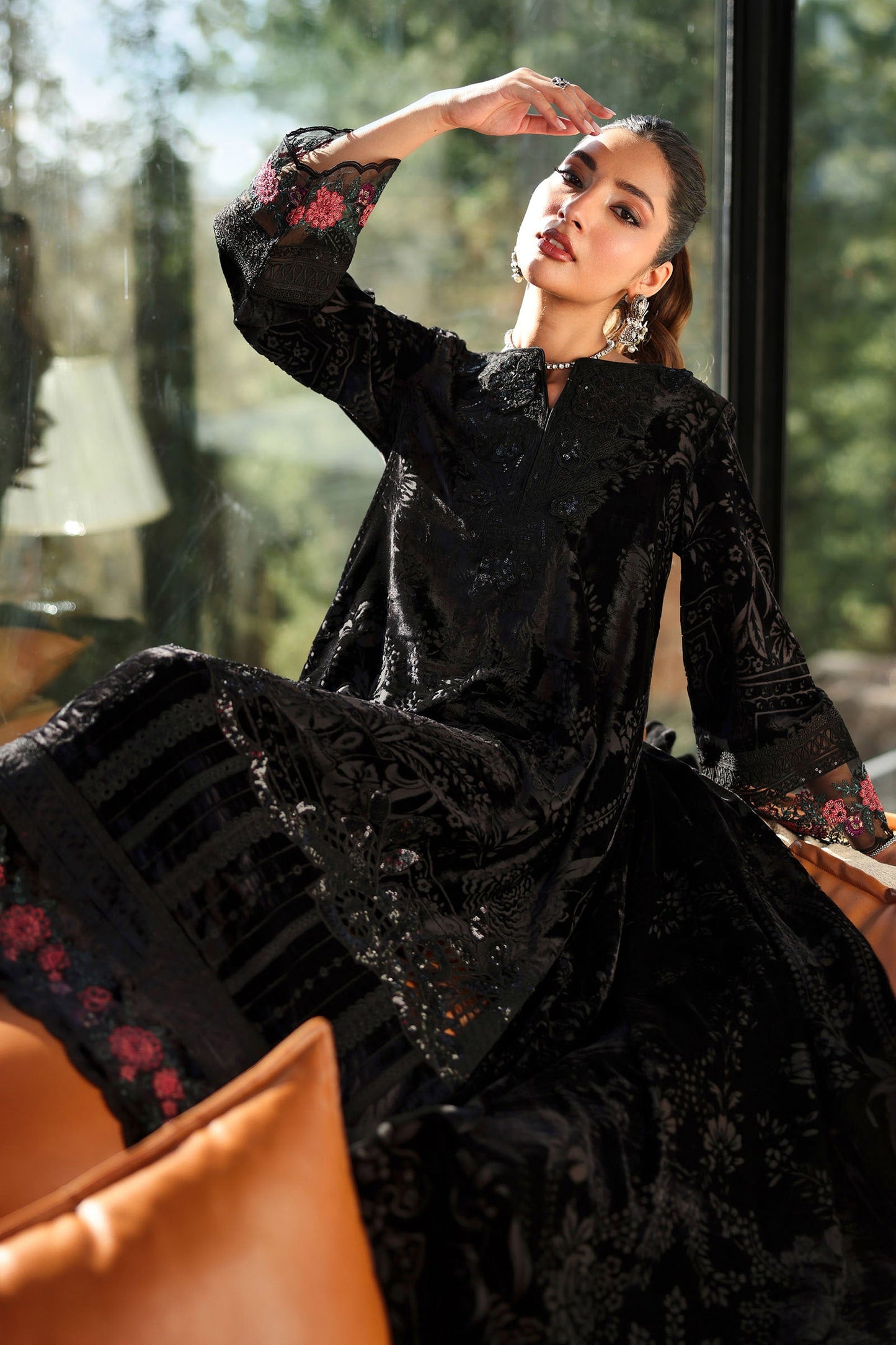 3 Piece Embroidered Palachi Suit