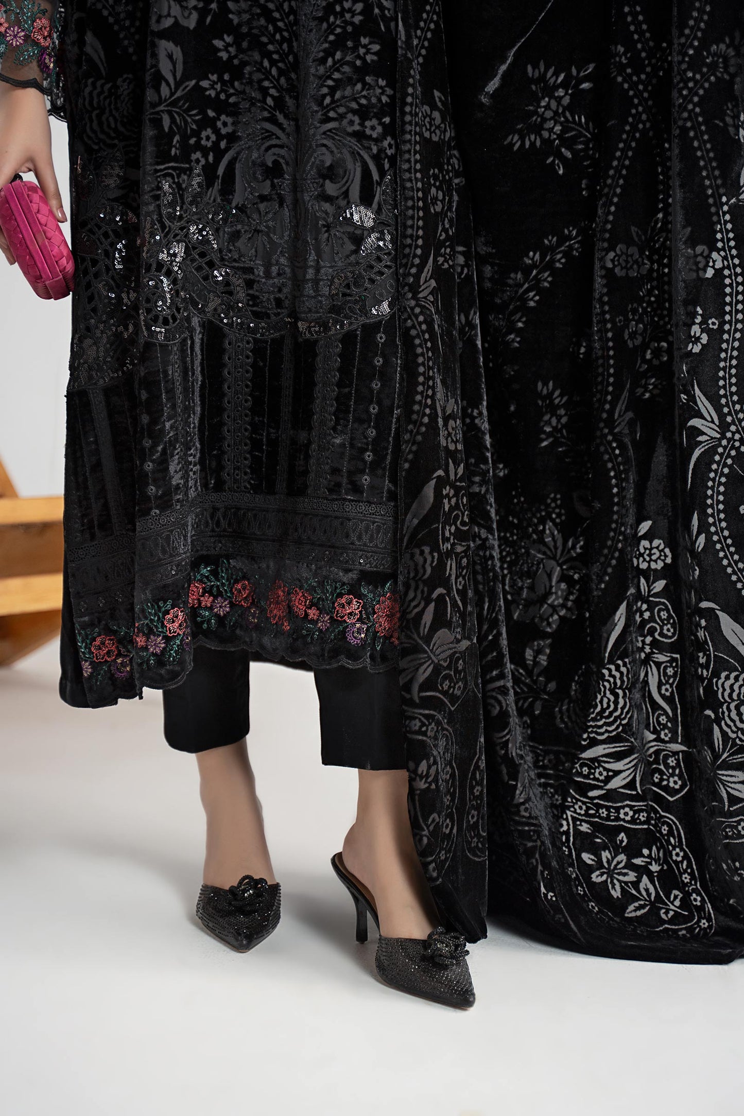 3 Piece Embroidered Palachi Suit