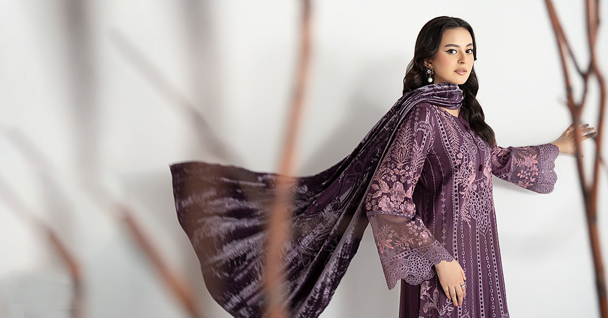 3 Piece Embroidered Linen Suit