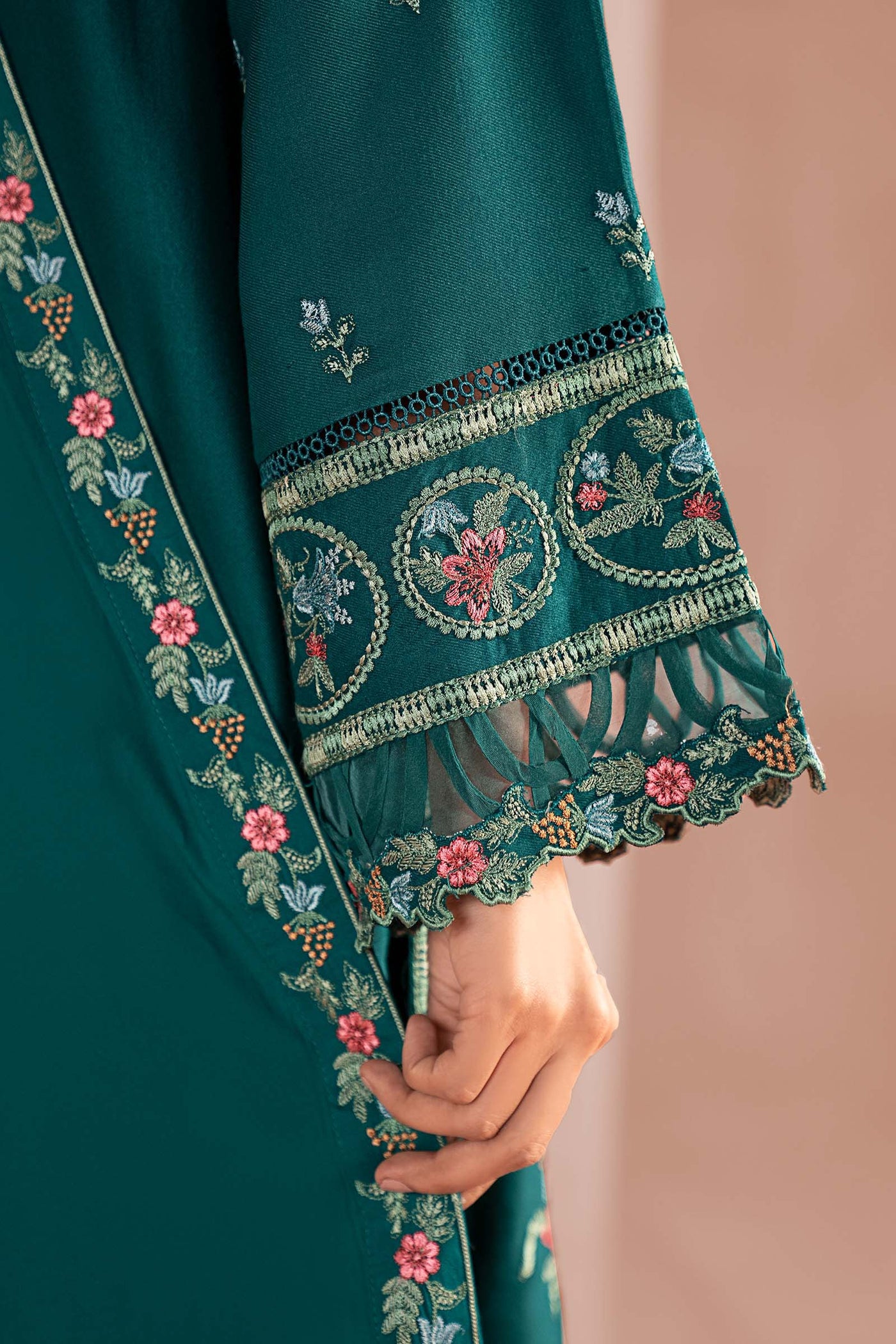 3 Piece Embroidered Marina Suit