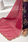 3 Piece Embroidered Linen Suit