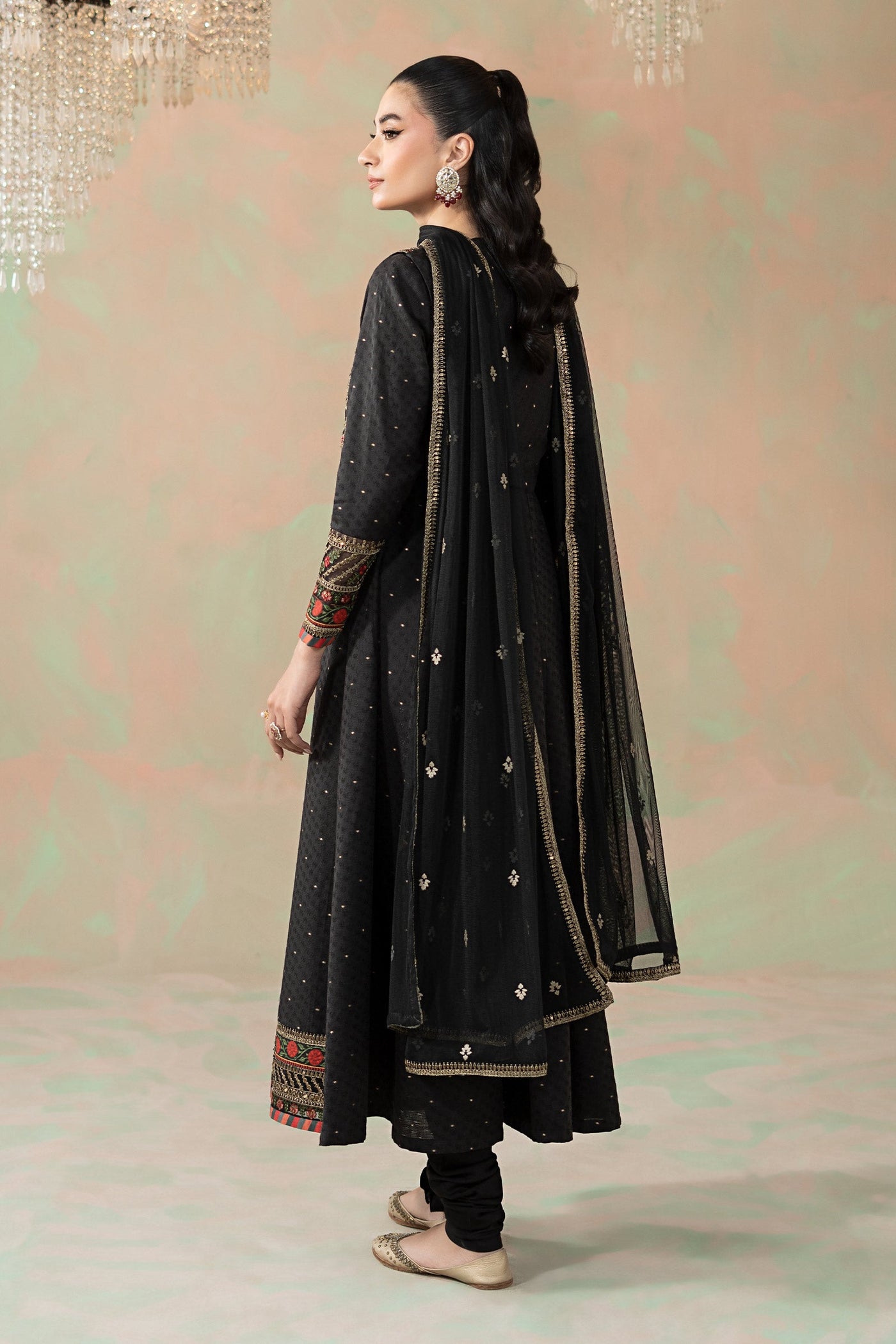 3 Piece Embroidered Filament Viscose Suit