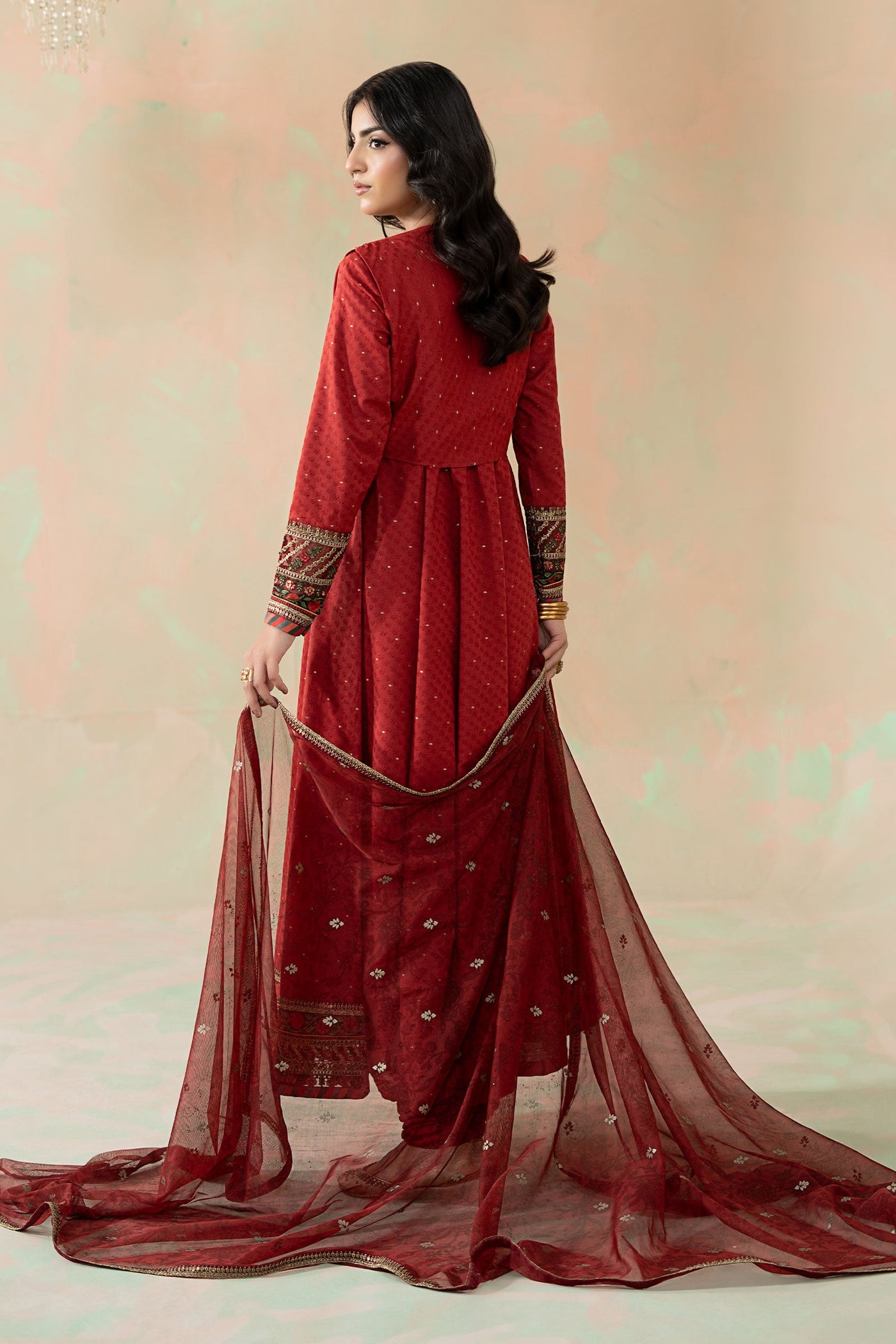 3 Piece Embroidered Filament Viscose Suit