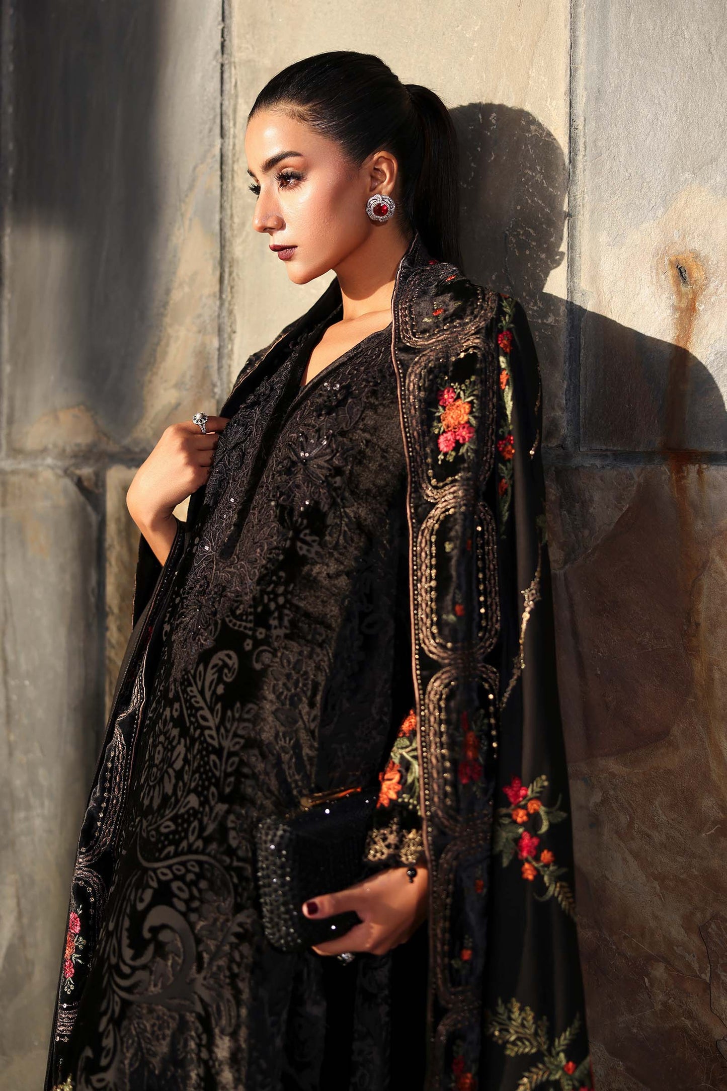 3 Piece Embroidered Palachi Suit