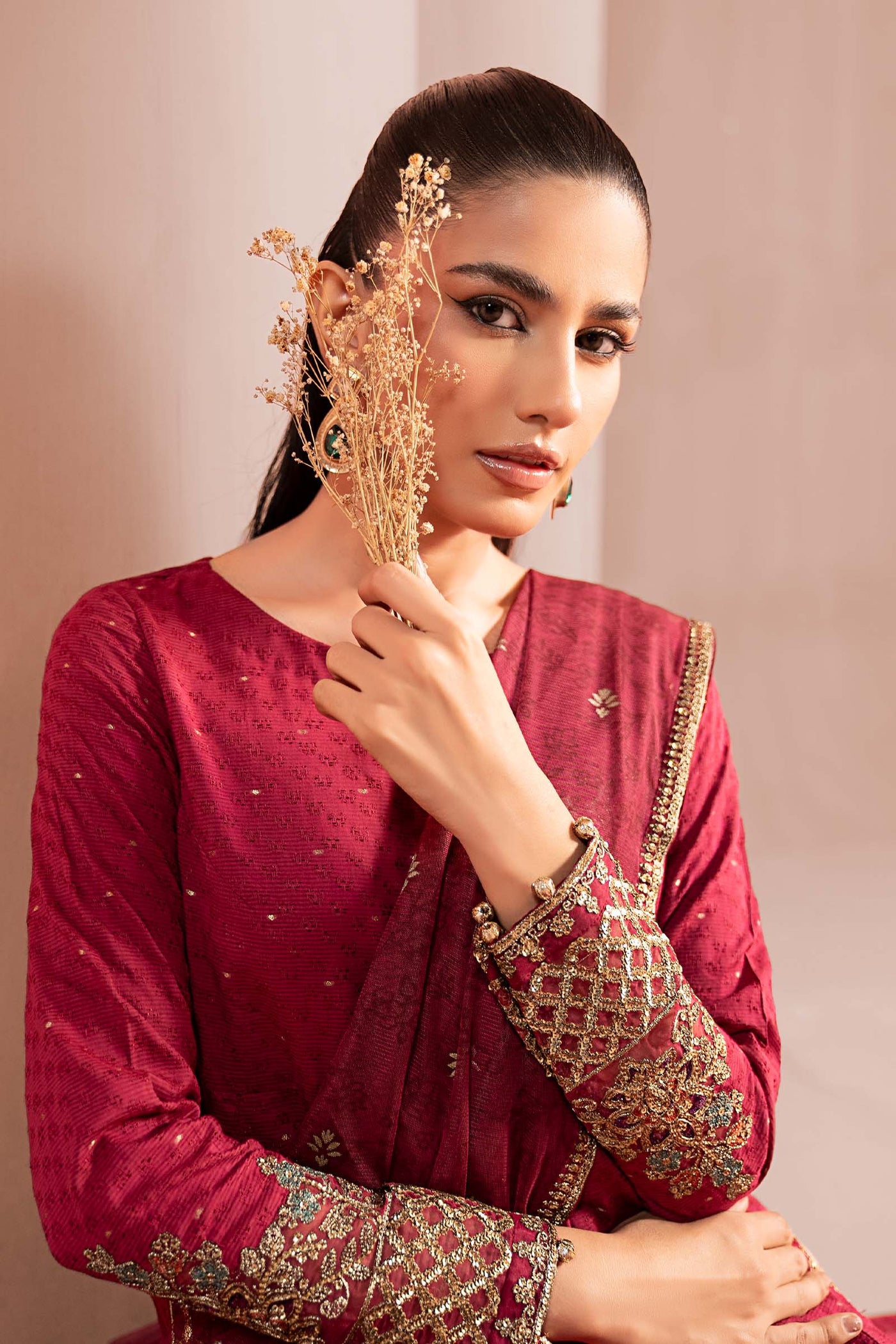 3 Piece Embroidered Filament Viscose Suit