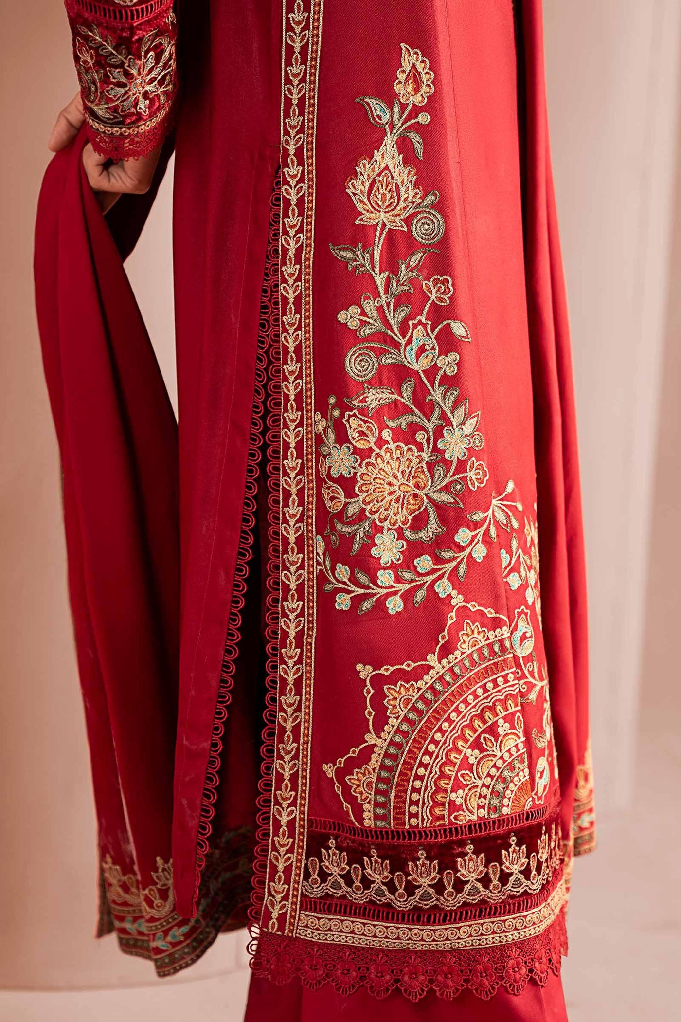 3 Piece Embroidered Marina Suit