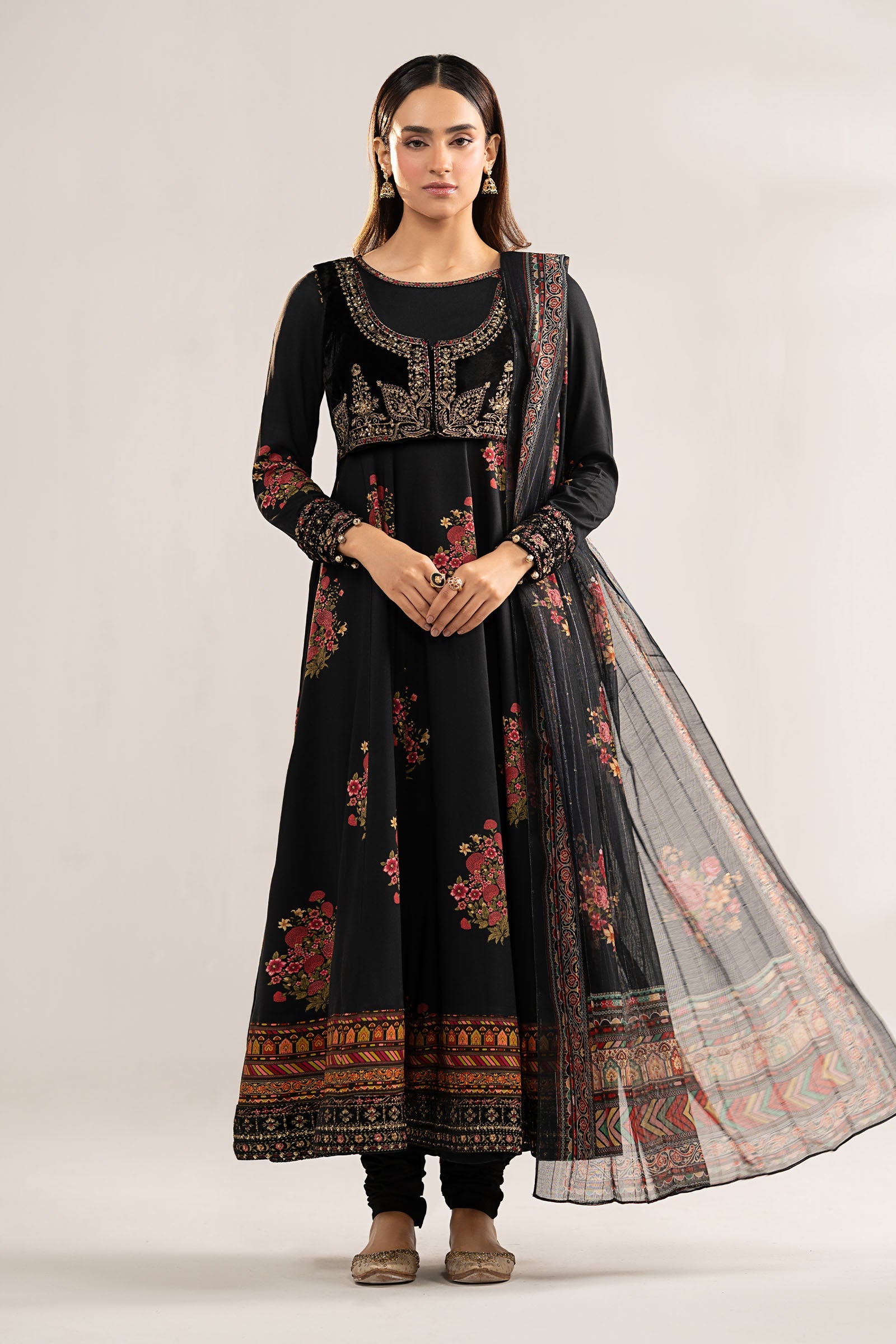 3 Piece Embroidered Linen Suit