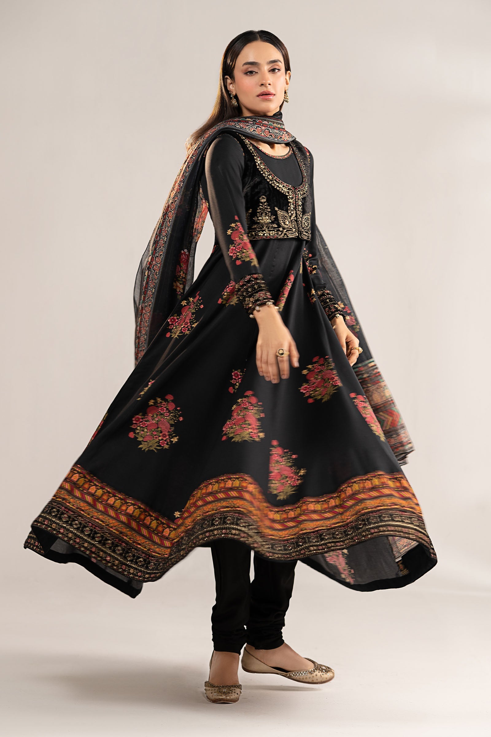 3 Piece Embroidered Linen Suit