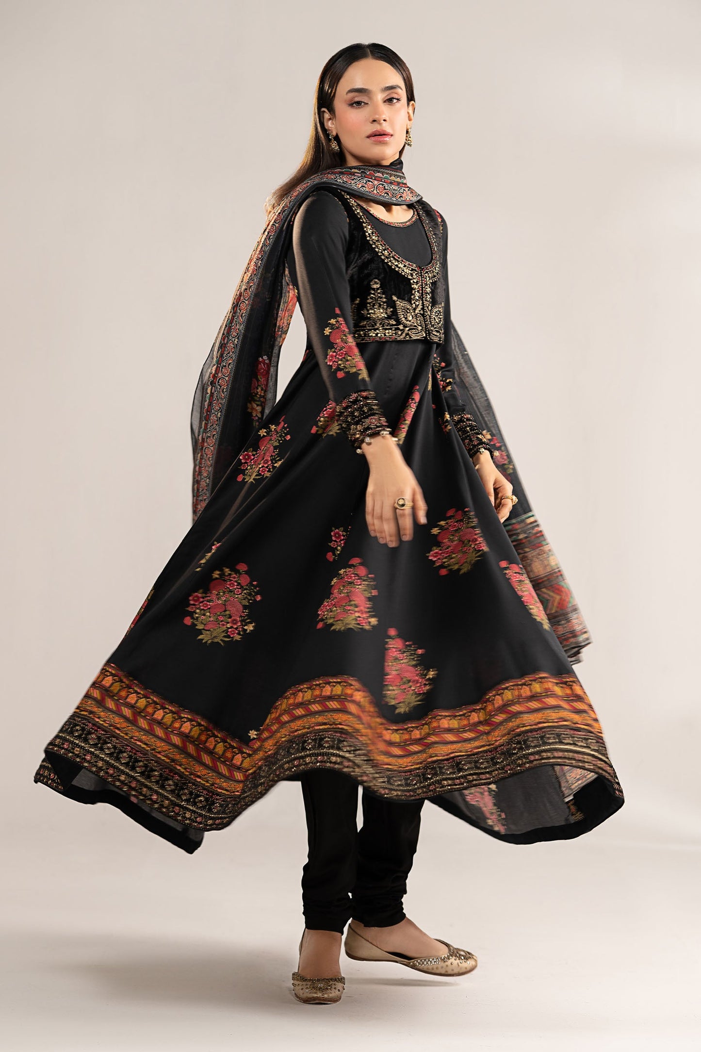 3 Piece Embroidered Linen Suit