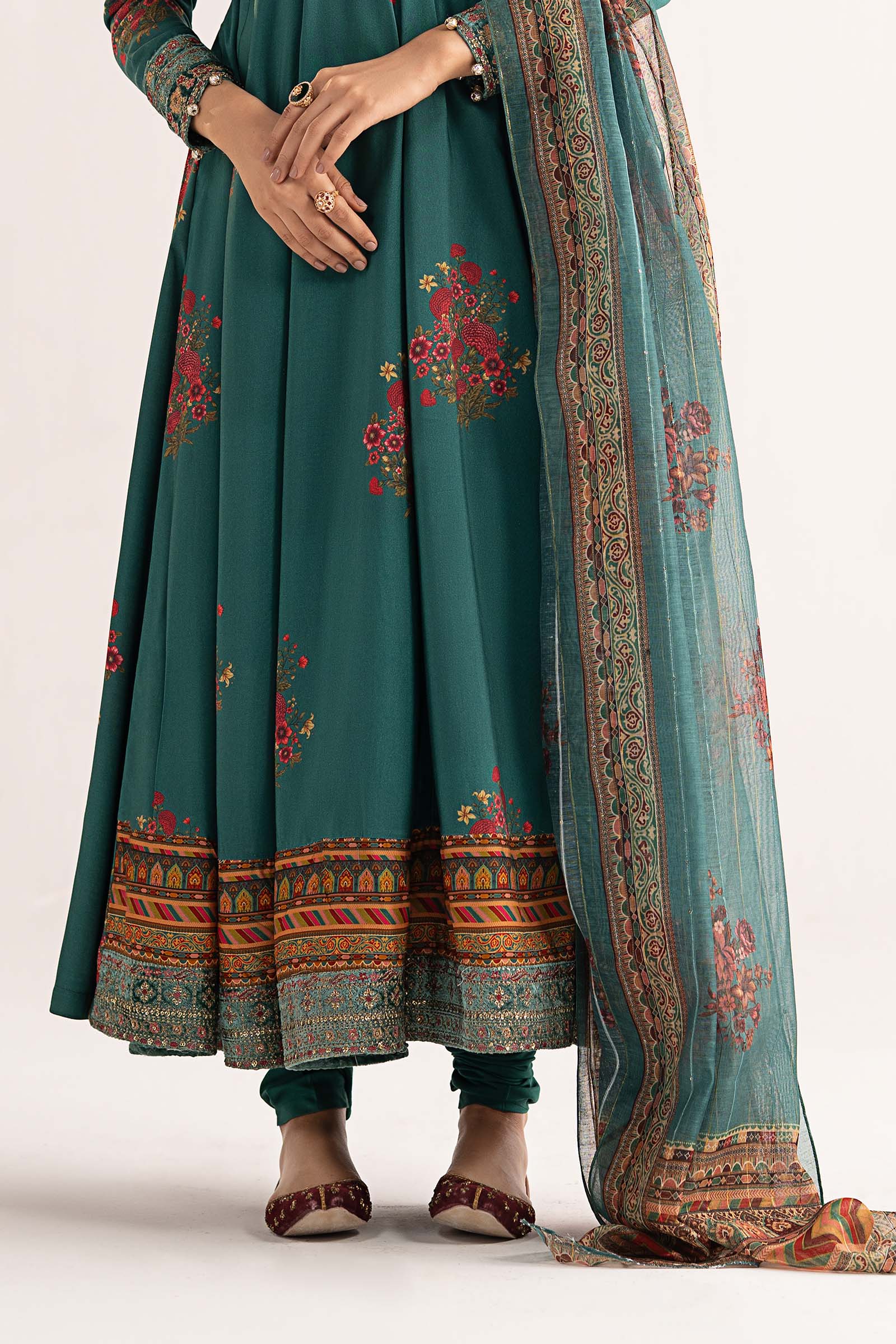 3 Piece Embroidered Linen Suit