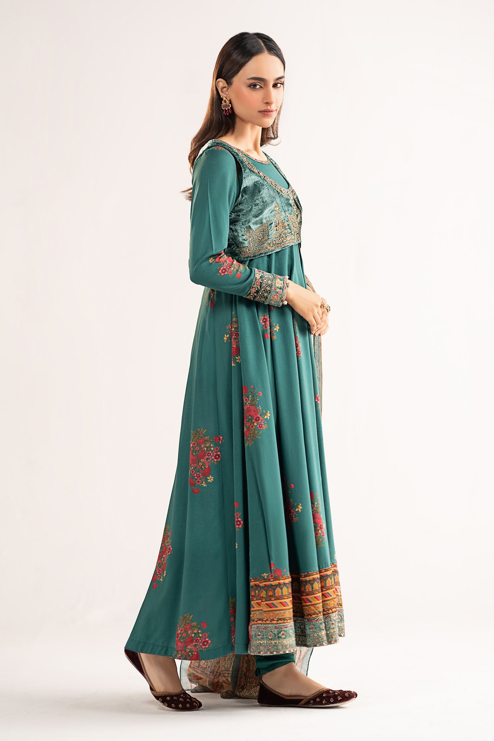 3 Piece Embroidered Linen Suit