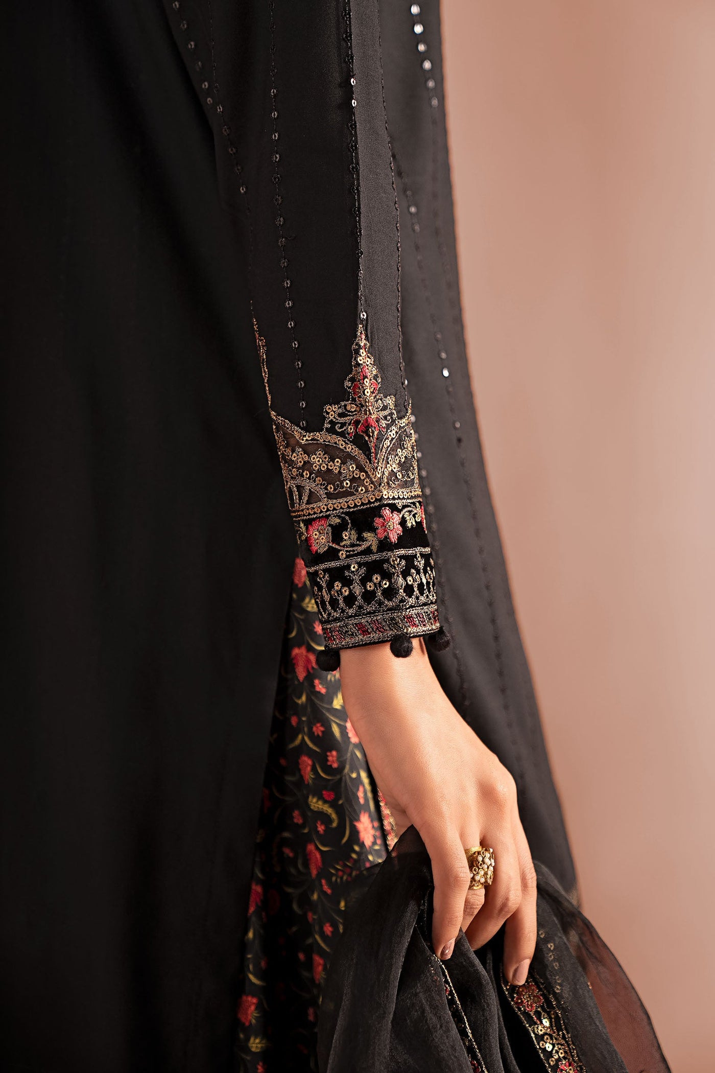 3 Piece Embroidered Linen Suit