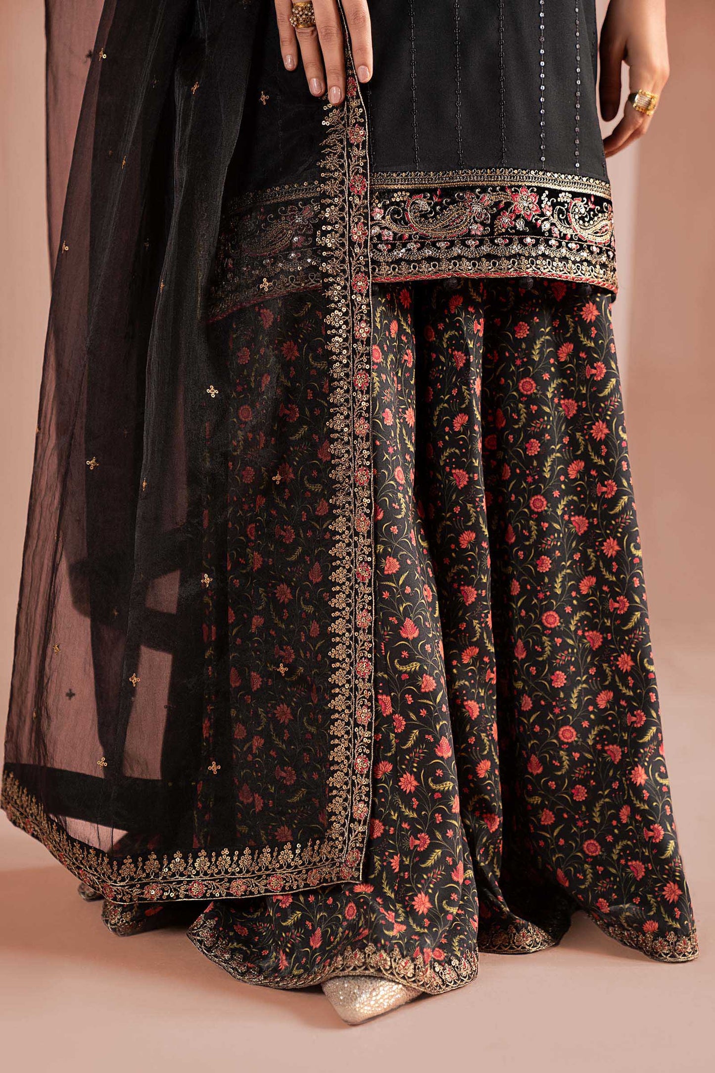 3 Piece Embroidered Linen Suit