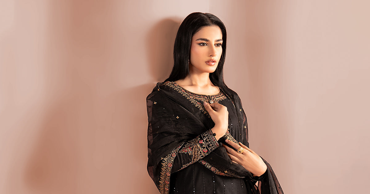 3 Piece Embroidered Linen Suit